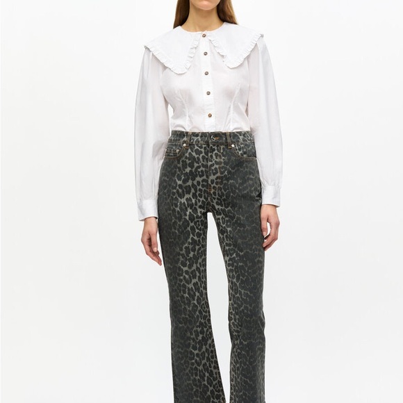 Ganni Denim - Never worn GANNI Dark Leopard Print Jeans